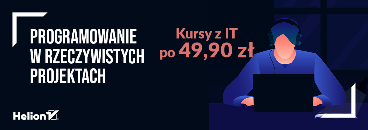 Grafika promocji - Programowanie w rzeczywistych projektach [Kursy z programowania po 49,90 zł]